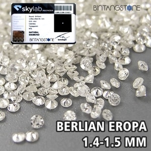 Diamond Colorless White Diamond 1.5 mm 1 Pcs Natural Clarity VS-Si Berlian Putih Eropa Asli Original Memo Skylab Indonesia